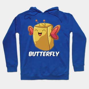 Butterfly Pun Butter Wings English Funny Word Play Hoodie